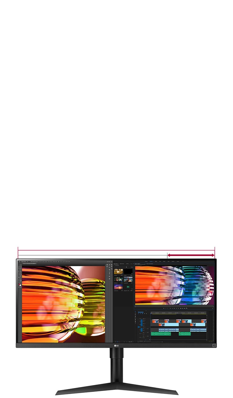 L’écran Full HD 21:9 offre 33 % d’espace en plus par rapport à un écran Full HD 16:9 standard (1920 x 1080).