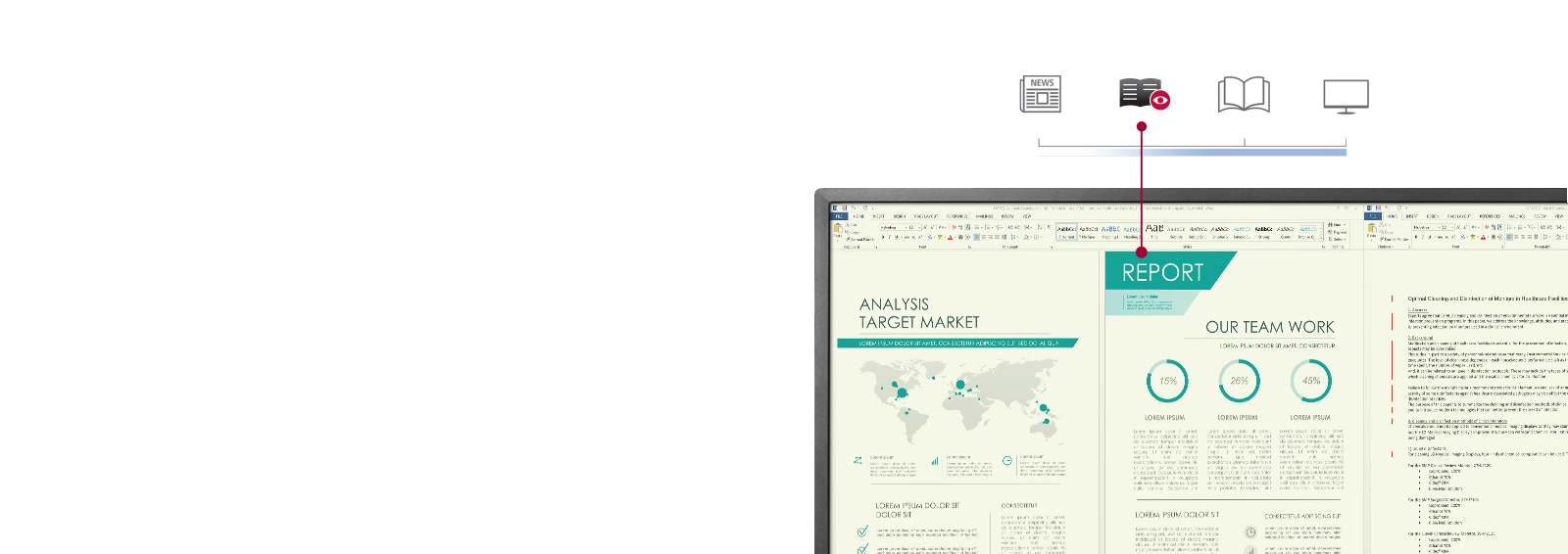 L’écran du moniteur émet comparablement moins de lumière bleue lorsque le mode Lecteur est activé