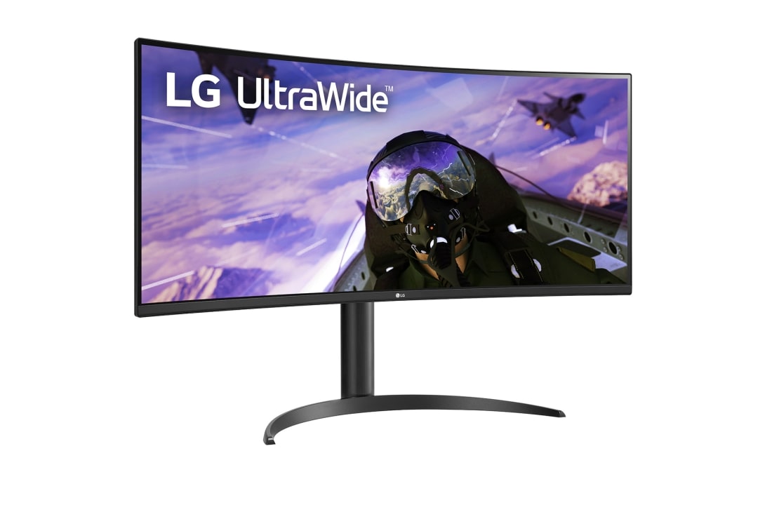 LG Moniteur incurvé UltraWide™ QHD 21:9 de 34 po (3440 x 1440), vue de côté de +15 degrés, 34WP65C-B, thumbnail 3
