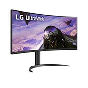 LG Moniteur incurvé UltraWide™ QHD 21:9 de 34 po (3440 x 1440), Vue en perspective, 34WP65C-B, thumbnail 4