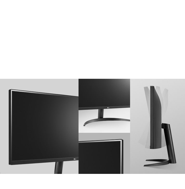 Design ergonomique avec des caractéristiques suivantes : design presque sans aucun bord, pied enfichable en un clic et inclinaison réglable.