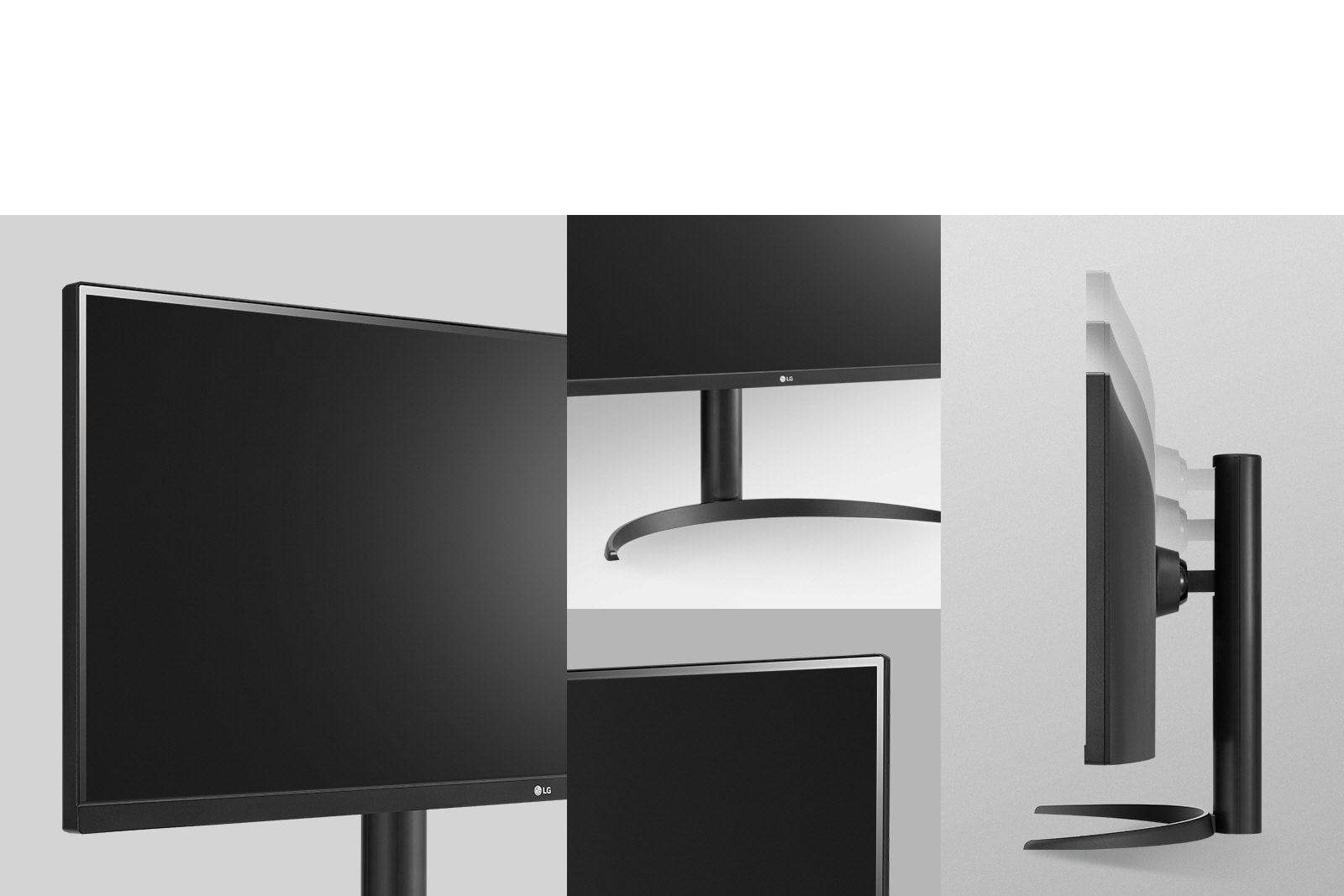 Ergonomisches Design dank des nahezu randlosen Designs und des One-Click-Standfußes mit Neigungsfunktion.