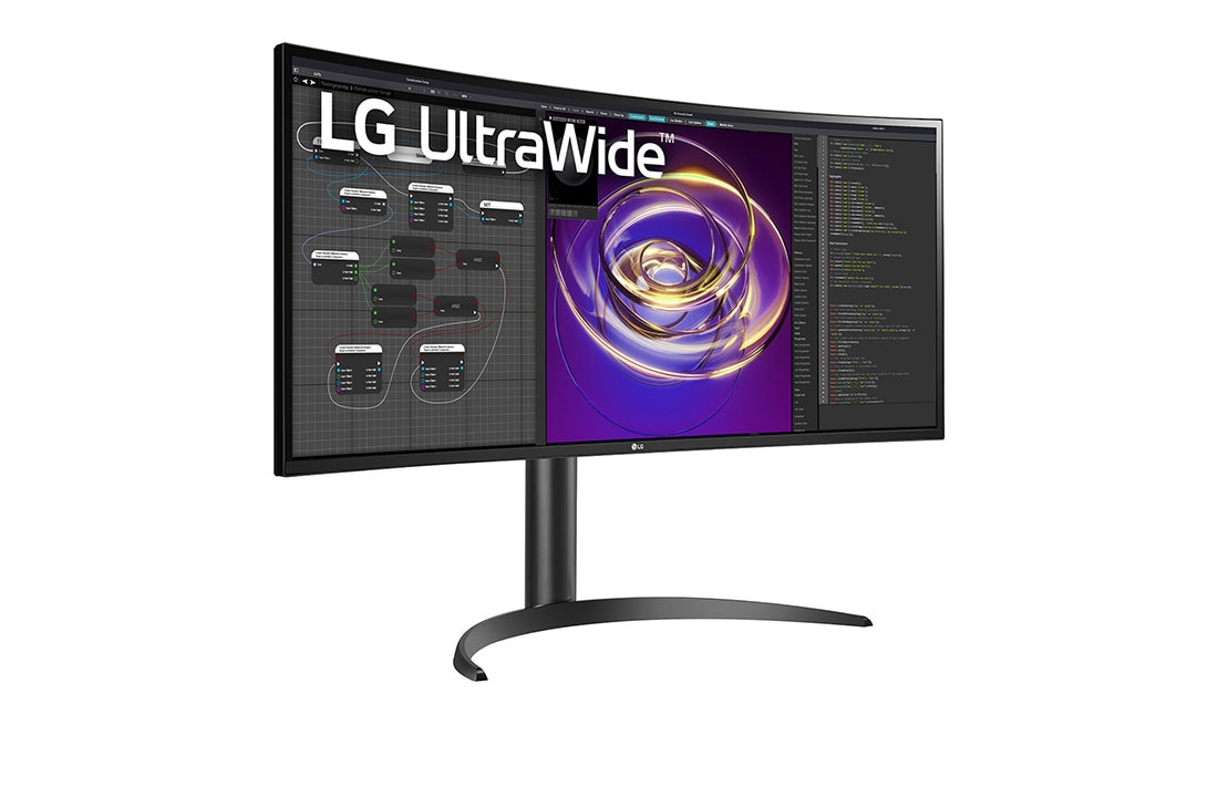 LG Moniteur incurvé UltraWide™ QHD 21:9 de 34 po (3440 x 1440), Vue en perspective, 34WP85C-B, thumbnail 4