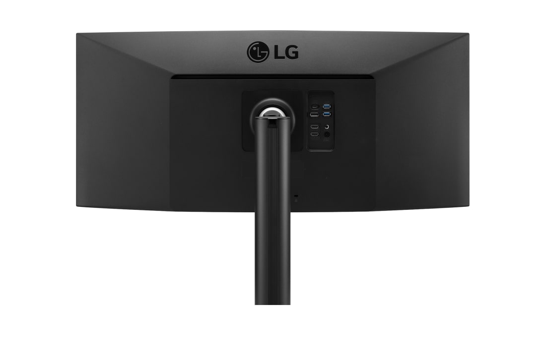 LG Moniteur ergonomique incurvé UltraWide™ QHD 21:9 de 34 po (3440 x 1440), vue arrière en gros plan avec un bras de moniteur au centre, 34WP88C-B, thumbnail 12