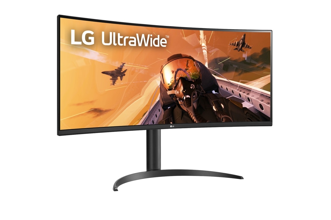 LG Moniteur incurvé UltraWide™ QHD 21:9 de 34 po (3440 x 1440), vue de côté de +15 degrés, 34WP75C-B, thumbnail 3