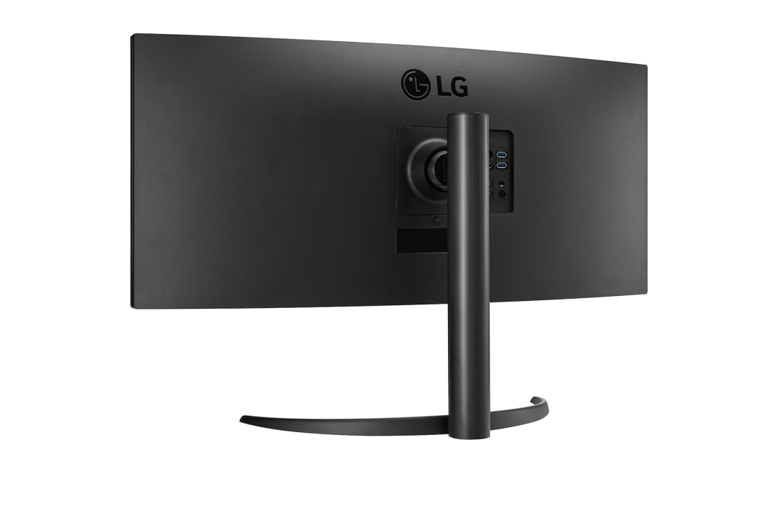LG Moniteur incurvé UltraWide™ QHD 21:9 de 34 po (3440 x 1440), vue arrière en perspective, 34WP75C-B, thumbnail 7