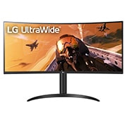 LG Moniteur incurvé UltraWide™ QHD 21:9 de 34 po (3440 x 1440), vue avant, 34WP75C-B, thumbnail 1