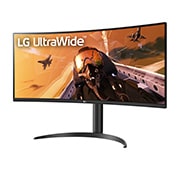 LG Moniteur incurvé UltraWide™ QHD 21:9 de 34 po (3440 x 1440), vue de côté de -15 degrés, 34WP75C-B, thumbnail 2