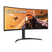 LG Moniteur incurvé UltraWide™ QHD 21:9 de 34 po (3440 x 1440), vue de côté de +15 degrés, 34WP75C-B, thumbnail 3