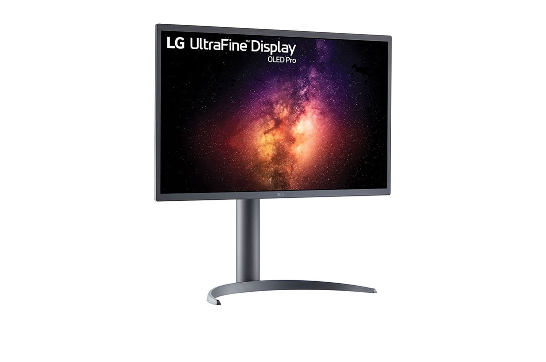 LG Écran OLED 4K de 27&nbsp;po avec gradation des pixels et Rapport de contraste&nbsp;1M&nbsp;:1, vue de côté de +15 degrés, 27EP950-B, thumbnail 3