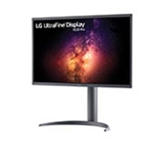 LG Écran OLED 4K de 27&nbsp;po avec gradation des pixels et Rapport de contraste&nbsp;1M&nbsp;:1, vue de côté de -15 degrés, 27EP950-B, thumbnail 2