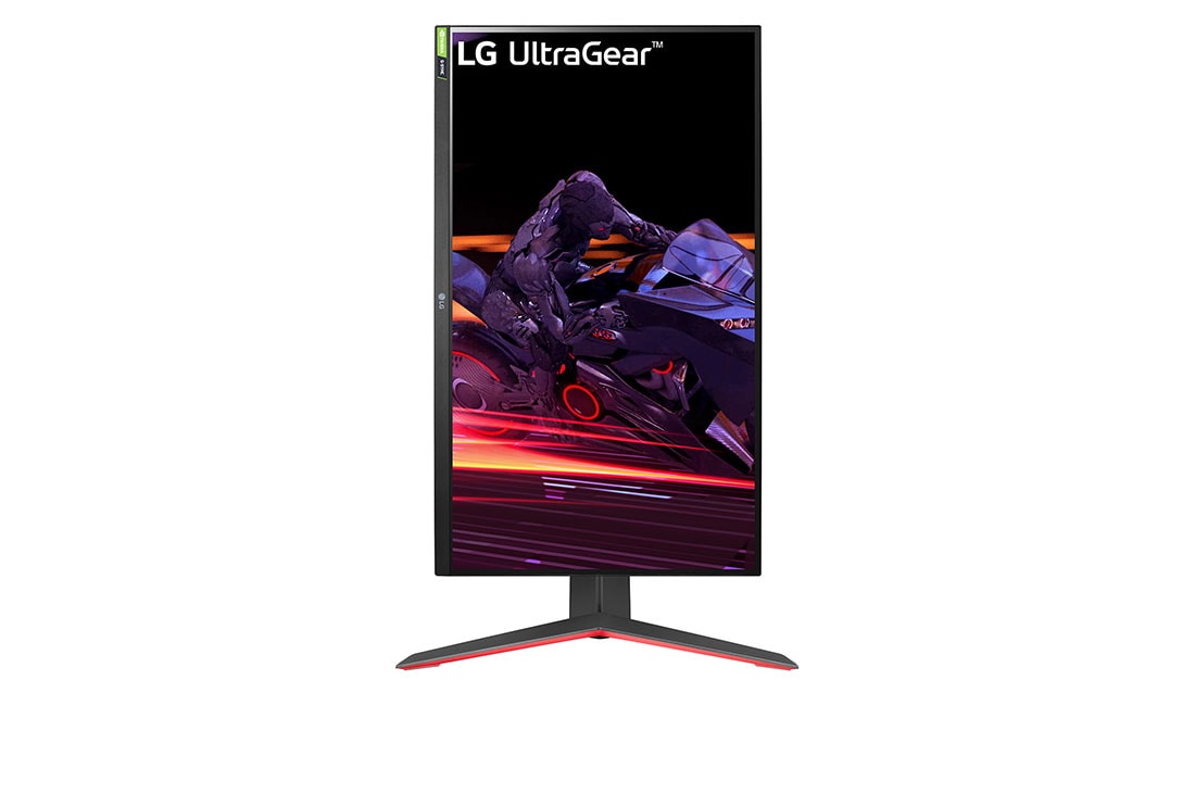 LG Moniteur de jeu UltraGear™ Full HD de 27&nbsp;po 240&nbsp;Hz IPS 1&nbsp;ms (GtG) avec compatibilité NVIDIA® G-Sync®, vue avant avec l’écran pivotant à 90&nbsp;degrés dans une orientation portrait, 27GP750-B, thumbnail 9