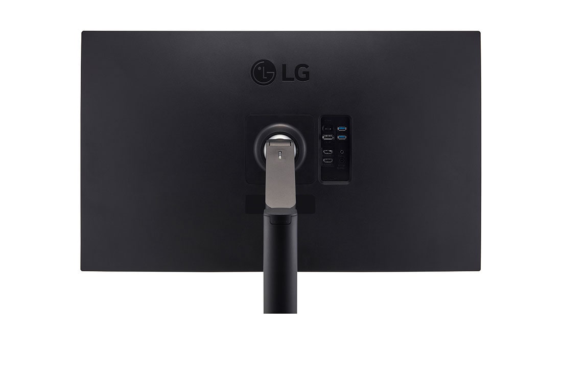 LG Moniteur IPS QHD Ergo de 31,5'' avec USB de type-C™, vue arrière en gros plan avec un bras de moniteur au centre, 32QP880-B, thumbnail 12