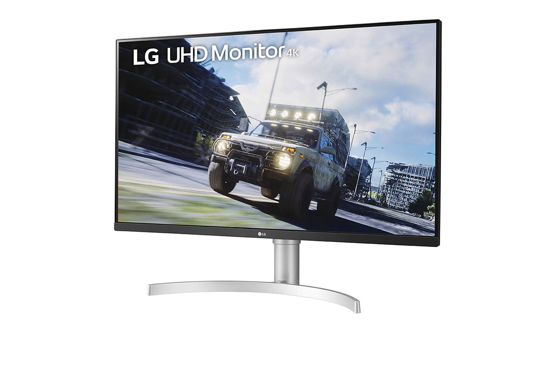 LG Moniteur HDR UHD 4K (3840&nbsp;x&nbsp;2160) de 31,5&nbsp;po, vue de côté de -15 degrés, 32UN550-W, thumbnail 2