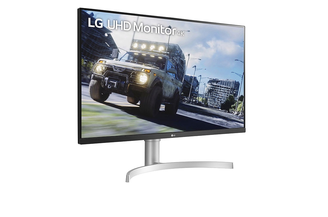 LG Moniteur HDR UHD 4K (3840&nbsp;x&nbsp;2160) de 31,5&nbsp;po, Vue en perspective, 32UN550-W, thumbnail 4