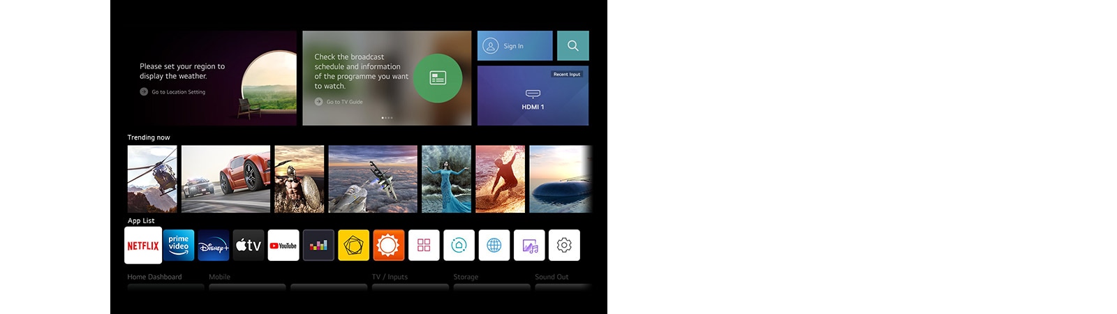 Connectez-vous à un réseau Wi-Fi à l’aide de webOS pour accéder aux contenus vidéo avec les applications de service de diffusion en continu intégrées