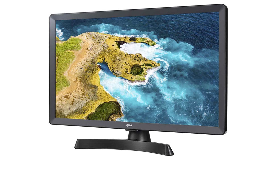 LG Moniteur TV LED compatible HD de 23,6 po., vue de côté de -15 degrés, 24TQ510S-PZ, thumbnail 2