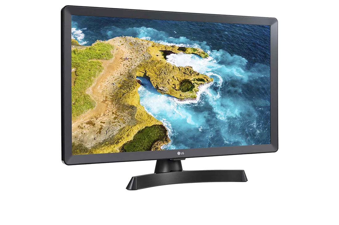 LG Moniteur TV LED compatible HD de 23,6 po., vue de côté de +15 degrés, 24TQ510S-PZ, thumbnail 3