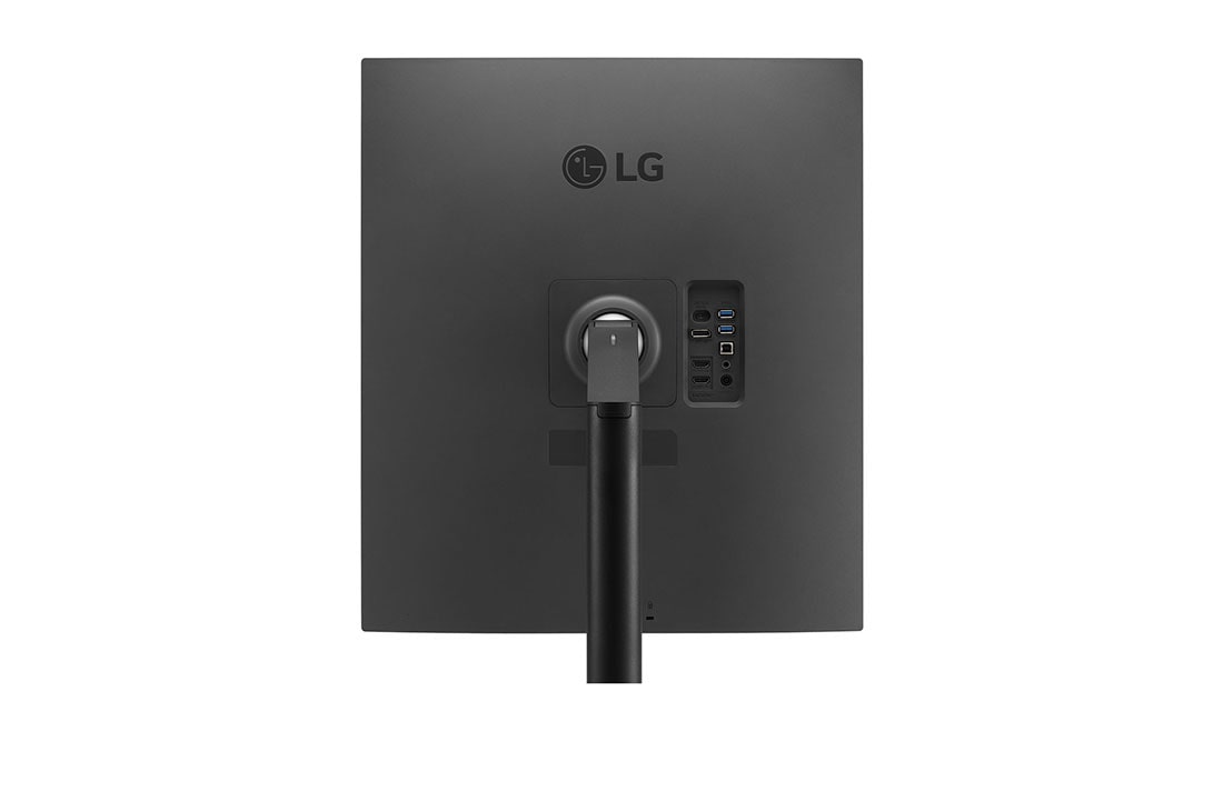 LG Moniteur DualUp 16:18 de 27,6 pouces avec support Ergo et USB Type-C™, vue arrière en gros plan avec un bras de moniteur au centre, 28MQ780-B, thumbnail 10