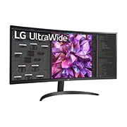 LG Moniteur incurvé UltraWide™ QHD 21:9 de 34 po (3440 x 1440), vue de côté de +15 degrés, 34WQ60C-B, thumbnail 3