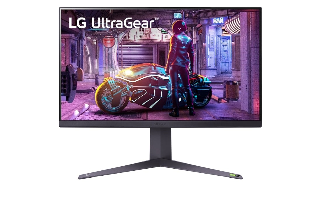 LG Moniteur de jeu UltraGear™ QHD de 32 pouces avec taux de rafraîchissement de 240 Hz (overclockable jusqu’à 260 Hz), vue avant, 32GQ850-B