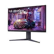 LG Moniteur de jeu UltraGear™ QHD de 32 pouces avec taux de rafraîchissement de 240 Hz (overclockable jusqu’à 260 Hz), vue de côté de -15 degrés, 32GQ850-B, thumbnail 2