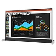 LG Moniteur Libero 27 pouces QHD avec webcam Full HD détachable, vue latérale de +15 degrés du support, 27BQ70QC-S, thumbnail 9