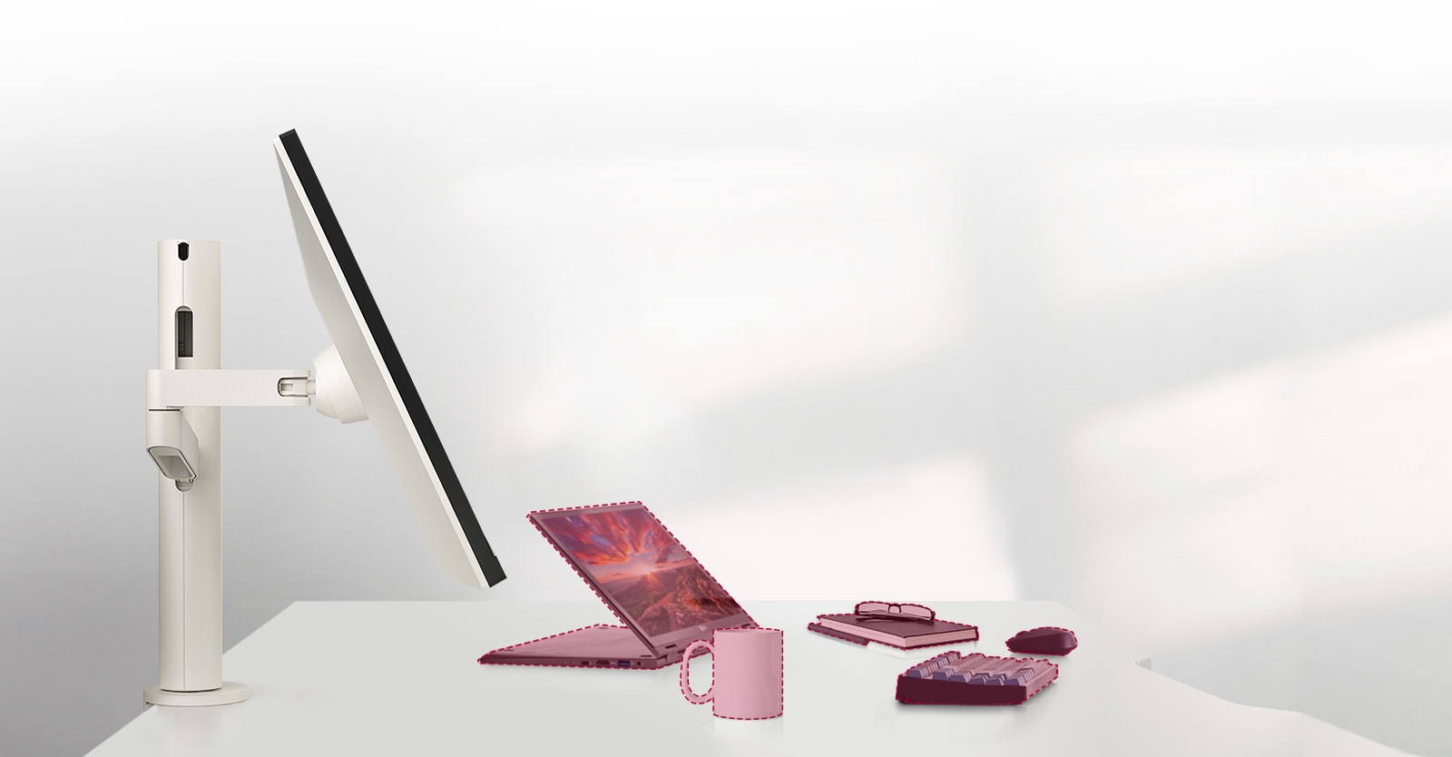 La conception compacte occupe très peu de surface de bureau et facilite également l’installation.