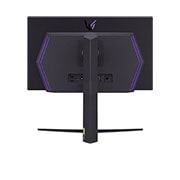 LG Moniteur de jeu UltraGear™ OLED de 27'' QHD offrant une fréquence de rafraîchissement de 240 Hz et un temps de réponse de 0,03 ms (GtG), vue arrière avec voyants allumés, 27GR95QE-B, thumbnail 8