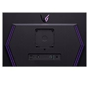 LG Moniteur de jeu UltraGear™ OLED de 27'' QHD offrant une fréquence de rafraîchissement de 240 Hz et un temps de réponse de 0,03 ms (GtG), gros plan des ports avec voyants allumés, 27GR95QE-B, thumbnail 12
