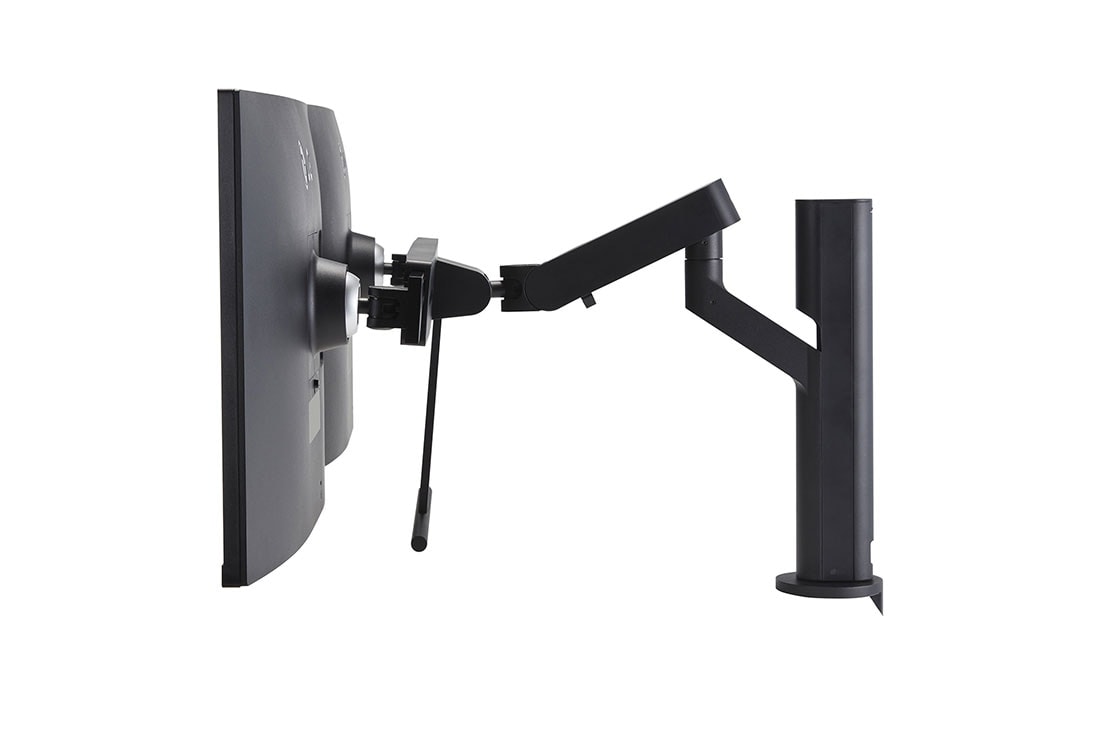 LG Moniteur QHD Ergo Dual 27 pouces avec configuration en série, vue de côté du moniteur incliné de -25 degrés, 27QP88DP-BS, thumbnail 7