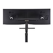 LG Moniteur QHD Ergo Dual 27 pouces avec configuration en série, vue de côté du moniteur incliné de +25 degrés, 27QP88DP-BS, thumbnail 10