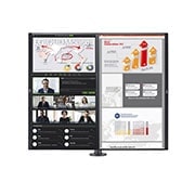 LG Moniteur QHD Ergo Dual 27 pouces avec configuration en série, Vue en perspective, 27QP88DP-BS, thumbnail 3