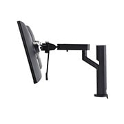 LG Moniteur QHD Ergo Dual 27 pouces avec configuration en série, perspective arrière du moniteur pivoté à -70 degrés, 27QP88DP-BS, thumbnail 8