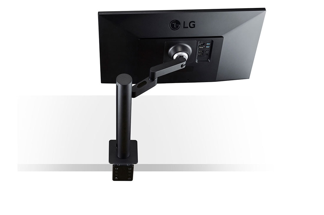 LG Moniteur IPS UHD 4K Ergo de 27 pouces avec USB de type C™, vue latérale arrière avec bras du moniteur étendu vers la droite, 27UN880P-B, thumbnail 14