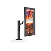 LG Moniteur IPS UHD 4K Ergo de 27 pouces avec USB de type C™, vue latérale du moniteur pivoté à 90°, 27UN880P-B, thumbnail 10