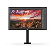LG Moniteur IPS UHD 4K Ergo de 27 pouces avec USB de type C™, vue de face avec bras du moniteur au centre, 27UN880P-B, thumbnail 2