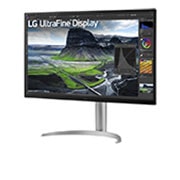 LG Moniteur noir UHD 4K Nano IPS de 31,5 pouces avec auto-étalonnage automatique, vue de côté de -15 degrés, 32UQ85R-W, thumbnail 2