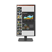 LG Écran IPS 23,8'' Full HD (1920 x 1080), vue avant de l’écran pivotant à +90 degrés, 24BR550Y-C, thumbnail 10