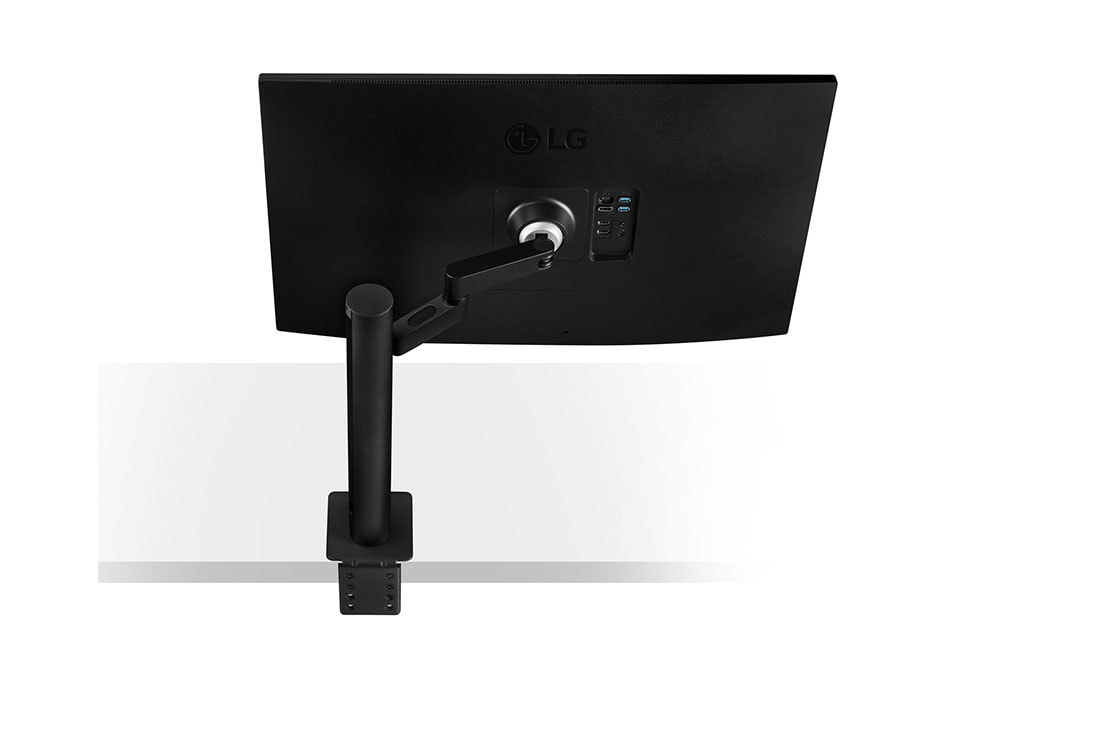 LG Moniteur IPS UHD 4K Ergo de 31,5 pouces avec USB de Type-C™, vue latérale arrière avec bras du moniteur étendu vers la droite, 32UN880P-B, thumbnail 15