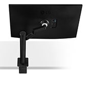LG Moniteur IPS UHD 4K Ergo de 31,5 pouces avec USB de Type-C™, vue latérale arrière avec bras du moniteur étendu vers la droite, 32UN880P-B, thumbnail 15