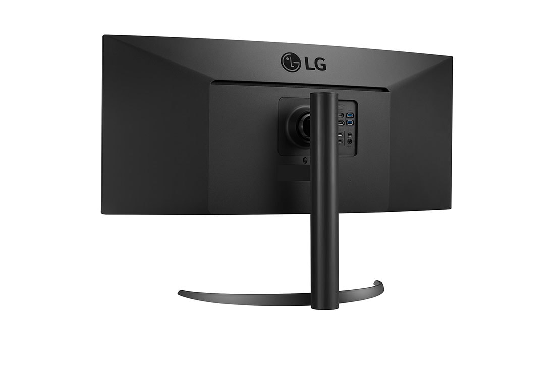 LG Moniteur incurvé UltraWide™ QHD 21:9 de 34 po (3440 x 1440), vue arrière en perspective, 34WP85CP-B, thumbnail 7