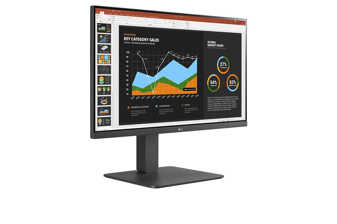 LG Écran IPS 23,8'' Full HD (1920 x 1080) avec port USB de Type-C™, Vue de côté de +30 degrés, 24BR650B-C, thumbnail 4