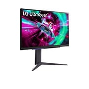 LG Moniteur pour jeu LG UltraGear™ UHD de 27” offrant une fréquence de rafraîchissement de 144 Hz, vue en perspective, 27GR93U-B, thumbnail 4