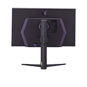 LG Moniteur pour jeu LG UltraGear™ UHD de 27” offrant une fréquence de rafraîchissement de 144 Hz, vue arrière avec lumières allumées, 27GR93U-B, thumbnail 8