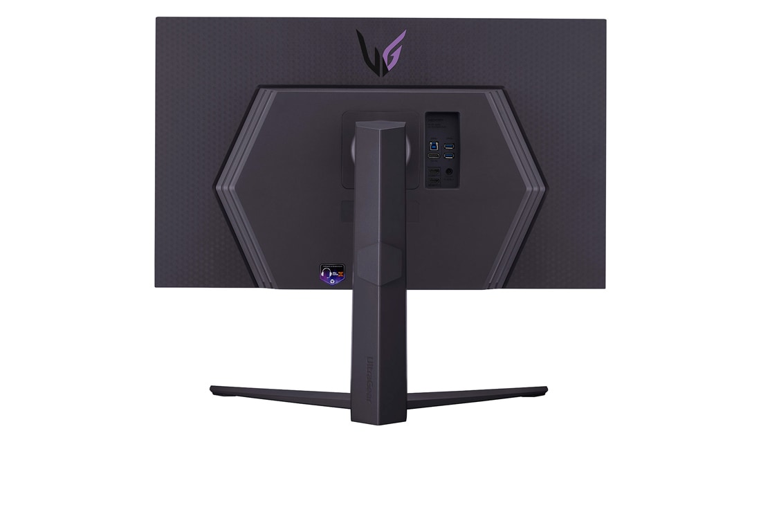 LG Moniteur pour jeu LG UltraGear™ UHD de 32” offrant une fréquence de rafraîchissement de 144 Hz, vue arrière, 32GR93U-B, thumbnail 7