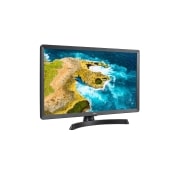 LG MONITEUR HD READY LED TV 28'', vue de côté de +15 degrés, 28TQ515S-PZ, thumbnail 3