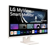 LG 27'' Full HD IPS Smart Monitor avec webOS, perspective view, 27SR50F-W, thumbnail 4
