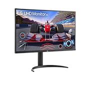 LG Moniteur HDR UHD 4K de 31,5 po, vue latérale à +15 degrés, 32UR550-B, thumbnail 2