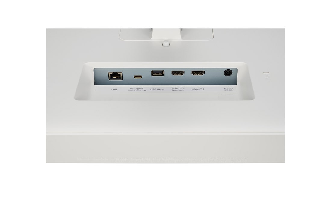 LG Moniteur intelligent UHD 4K avec webOS de 32 po, vue rapprochée des ports, 32SQ700S-W, thumbnail 6
